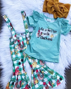 Life is better with Chickens Suspenders 