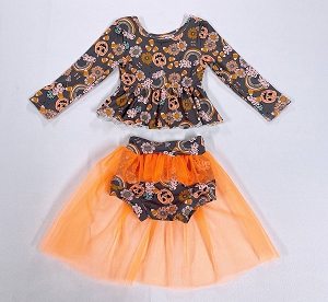 Pumpkin Tulle Bummie Set