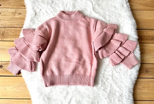 Mauve Ruffle Sweater